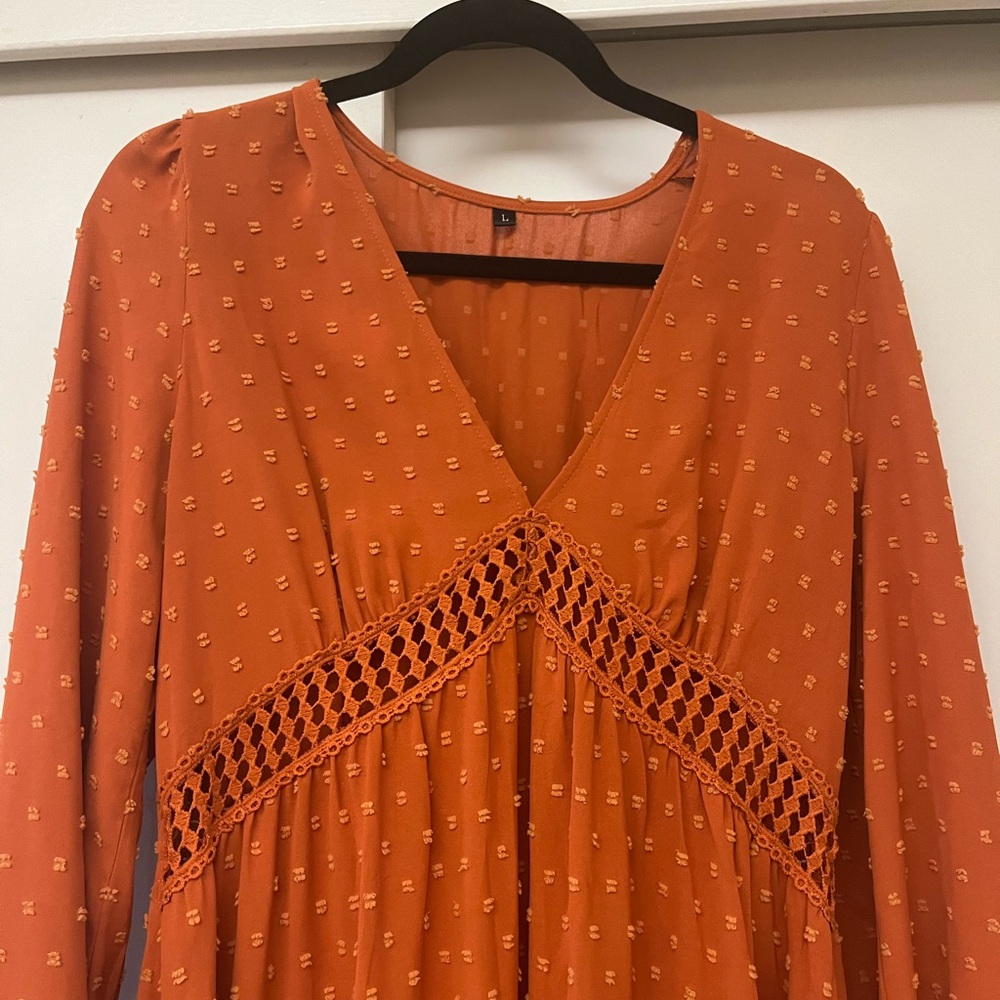 Rust Orange Maxi Dress